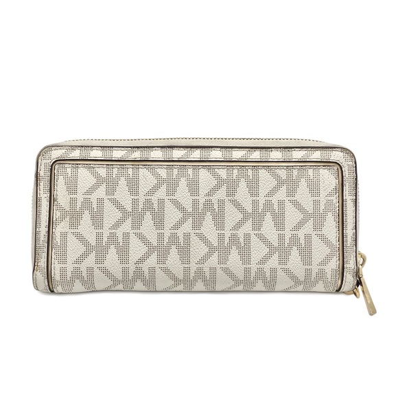 MICHAEL by Michael Kors Frame Out Travel Continental Wallet in Vanilla/Cream - Picture 2 of 10